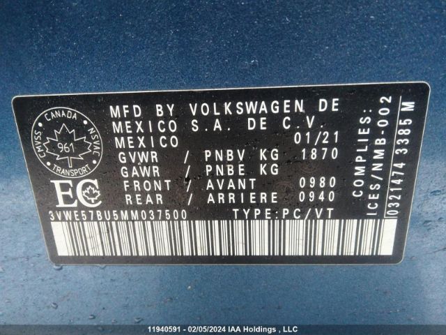 3VWE57BU5MM037500 Volkswagen Jetta