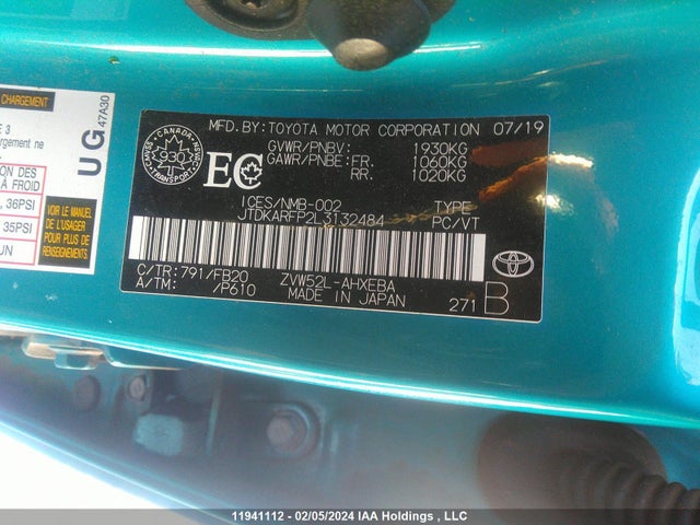 Toyota Prius Prime Upgrade 2020 JTDKARFP2L3132484 Image 7