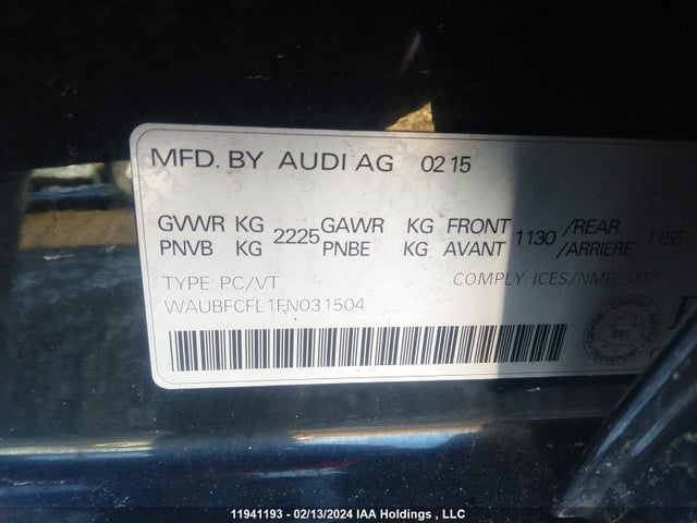 WAUBFCFL1FN031504 Audi A4