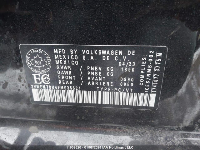 3VWEM7BU4PM035521 Volkswagen JETTA