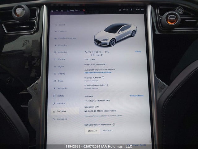 5YJSA1E21GF127583 Tesla MODEL S