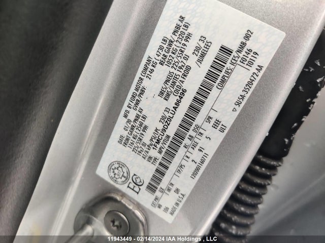 1FMCU9DZ0LUA86496 Ford Escape Titanium Hybrid