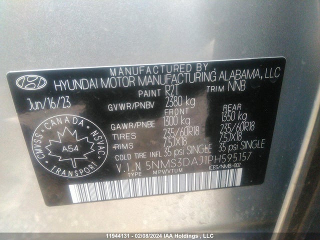 Hyundai Santa Fe Sel Premium 2023 5NMS3DAJ1PH595157 Image 9