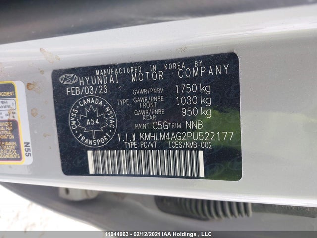 Hyundai ELANTRA SEL 2023 KMHLM4AG2PU522177 Image 9