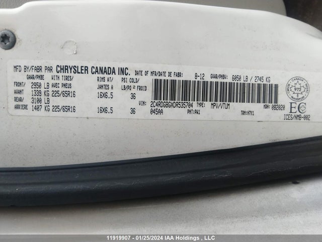 Продажа на аукционе авто 2013 Dodge Grand Caravan Se, vin: 2C4RDGBGXDR535704, номер лота: 11919907