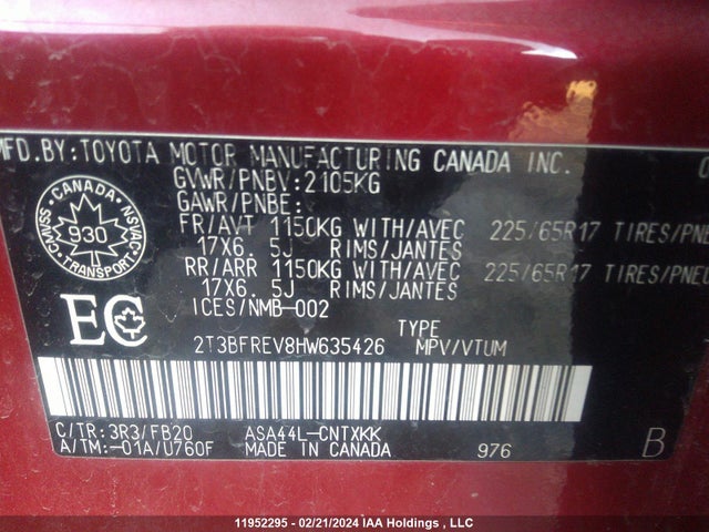 Toyota RAV4 LE 2017 2T3BFREV8HW635426 Image 9