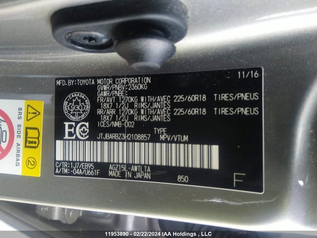 JTJBARBZ3H2108857 Lexus Nx 200t/base/f Sport
