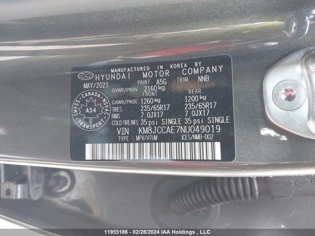 Hyundai Tucson Preferred Awd 2022 KM8JCCAE7NU049019 Image 9