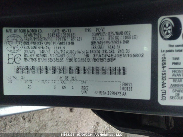 Ford FIESTA SE 2014 3FADP4EJ0EM105802 Image 9