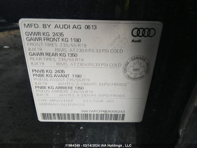 WA1WFCFP6EA008243 Audi Q5