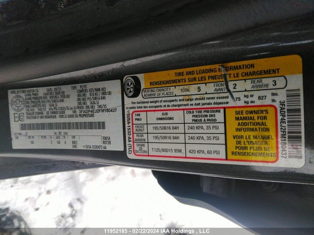 Ford FIESTA SE 2015 3FADP4EJ2FM180437 Image 9