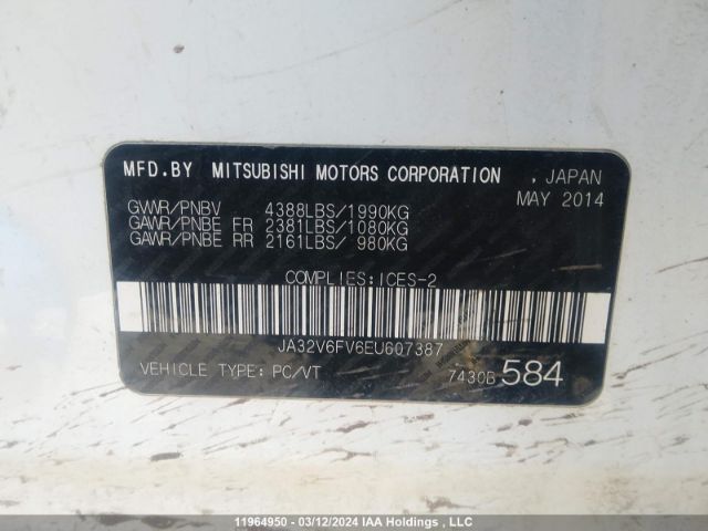 JA32V6FV6EU607387 Mitsubishi Lancer
