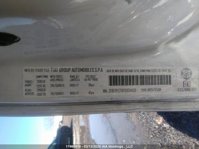 ZFBERFCTXF6951450 RAM Promaster City Tradesman