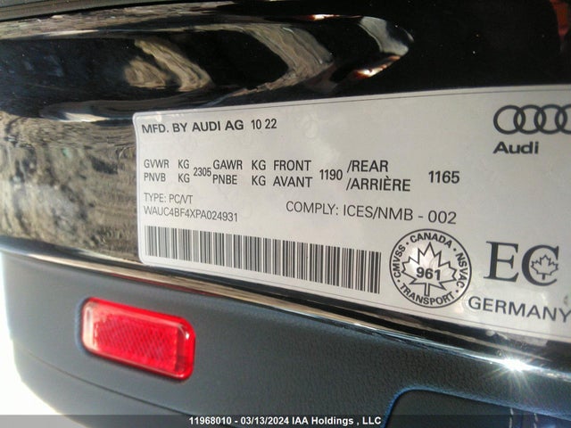 WAUC4BF4XPA024931 Audi S4 Prestige