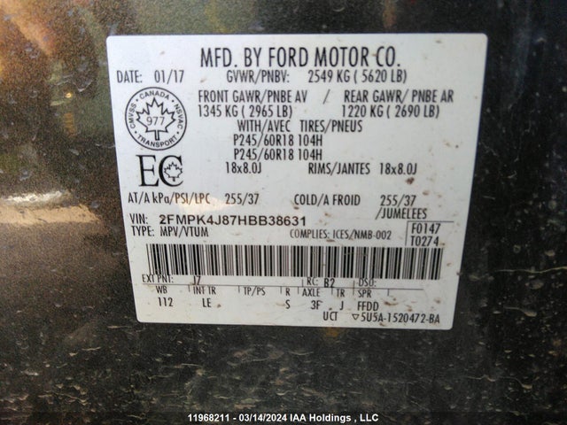 Ford Edge 2017 2FMPK4J87HBB38631 Image 9