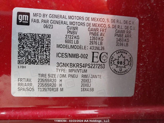 Chevrolet Blazer 2023 3GNKBKRS4PS227253 Image 9