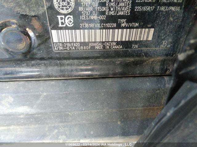 Toyota RAV4 LE 2020 2T3B1RFVXLC110228 Image 9