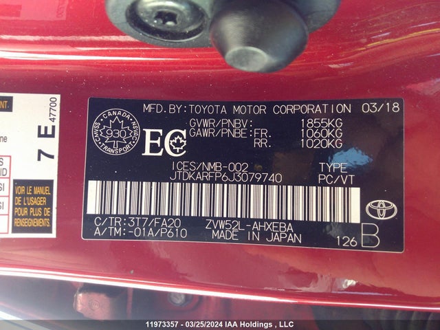 Toyota PRIUS PRIME 2018 JTDKARFP6J3079740 Image 9