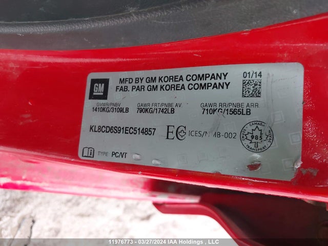 Chevrolet Spark 2014 KL8CD6S91EC514857 Image 9