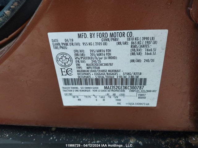 Ford Ecosport Se 2019 MAJ3S2GE3KC300787 Image 9