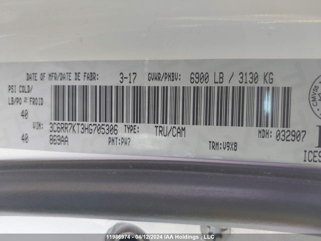 3C6RR7KT3HG705306 RAM 1500 St