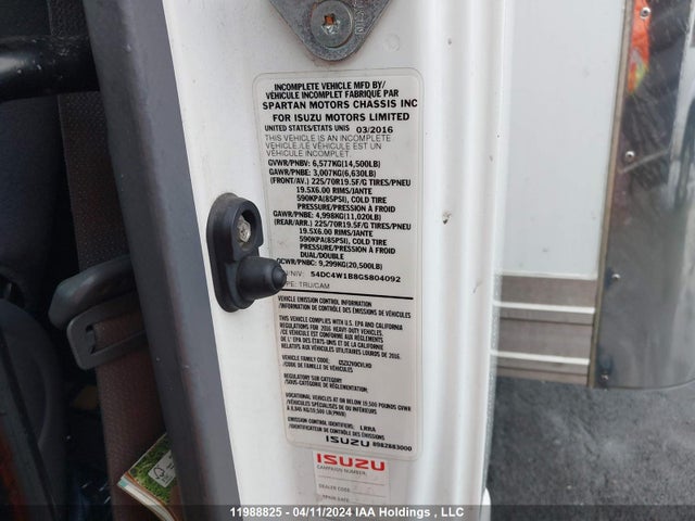Isuzu Npr Hd 2016 54DC4W1B8GS804092 Image 9