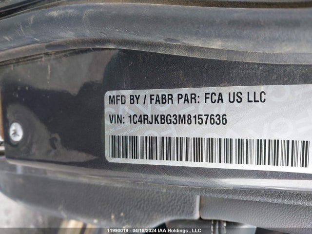 1C4RJKBG3M8157636 Jeep Grand Cherokee L Limited