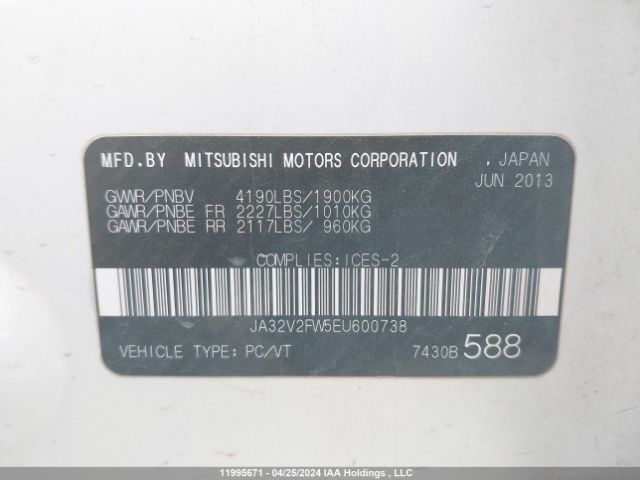 JA32V2FW5EU600738 Mitsubishi Lancer