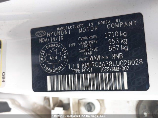 Hyundai Venue Ultimate With Black Interior 2020 KMHRC8A38LU028028 Image 9