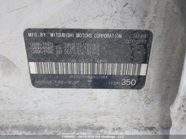JA32U2FU4HU607864 Mitsubishi Lancer