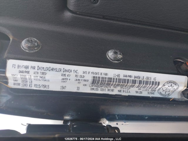 Продажа на аукционе авто 2004 Jeep Tj Sport, vin: 1J4FA49S34P724274, номер лота: 12026775
