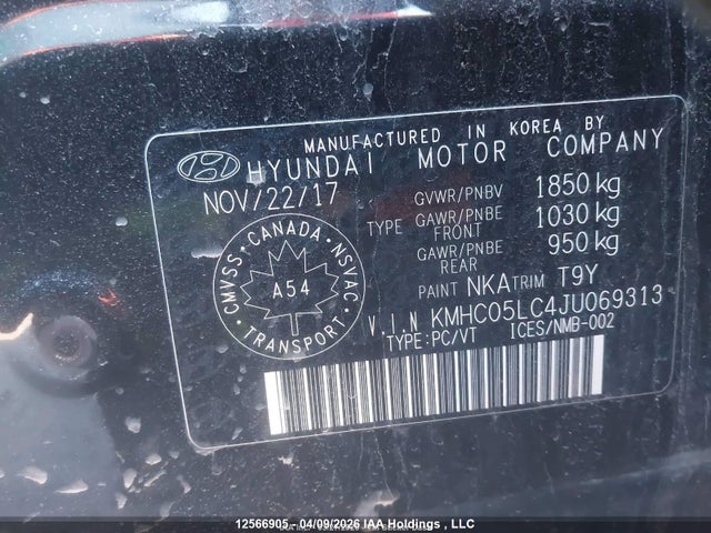 HYUNDAI IONIQ HYBRID LIMITED - 9