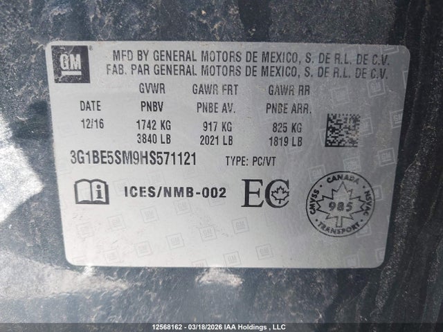 CHEVROLET CRUZE LT AUTO - 9