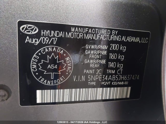 HYUNDAI SONATA SPORT/LIMITED/SEL - 9