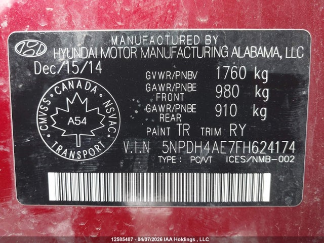 HYUNDAI ELANTRA SE/SPORT/LIMITED - 8