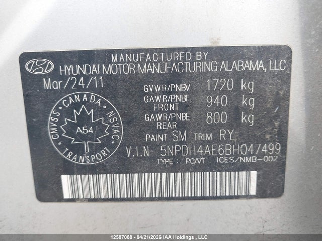 HYUNDAI ELANTRA GLS/LIMITED - 9