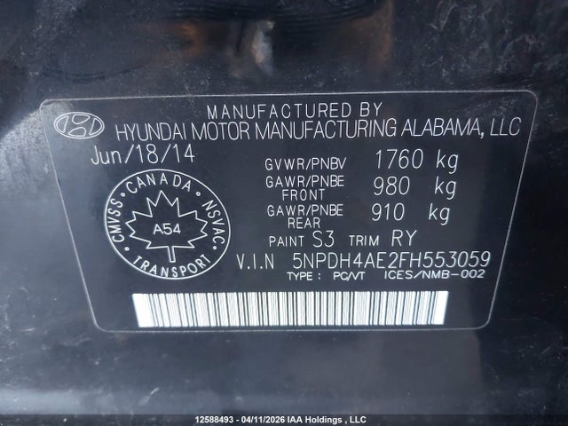 HYUNDAI ELANTRA SE/SPORT/LIMITED - 9