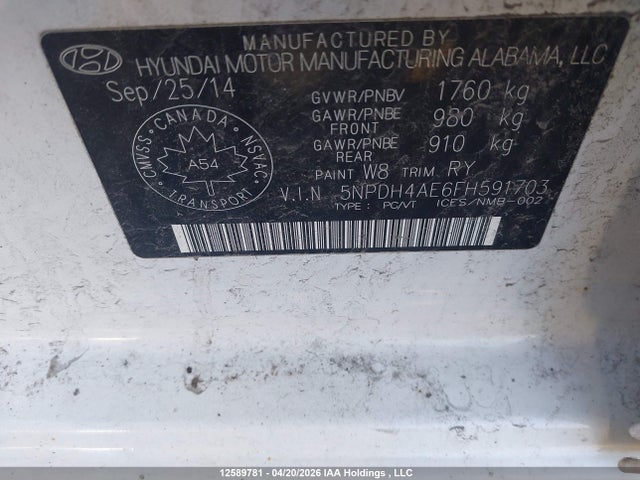 HYUNDAI ELANTRA SE/SPORT/LIMITED - 9