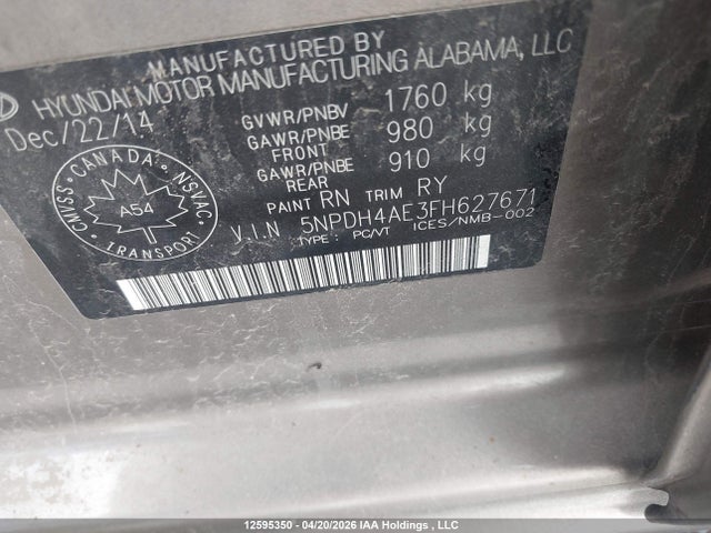 HYUNDAI ELANTRA SE/SPORT/LIMITED - 9