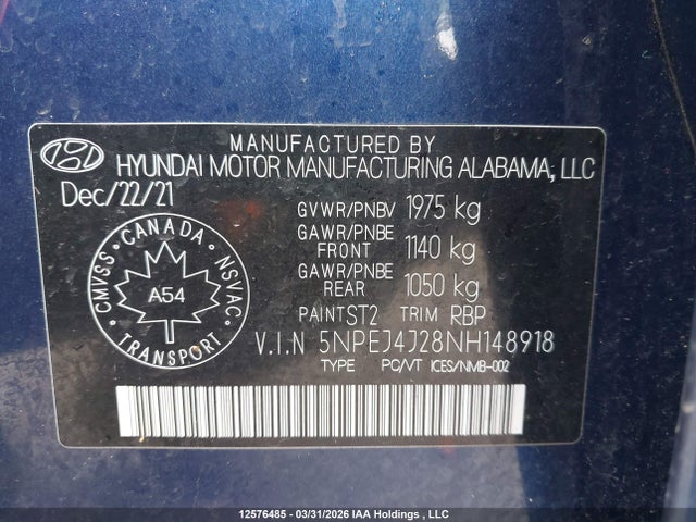 HYUNDAI SONATA SPORT 1.6T 4DR - 9