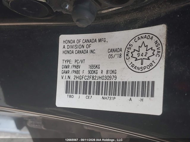 2018 Honda CIVIC — фото 9