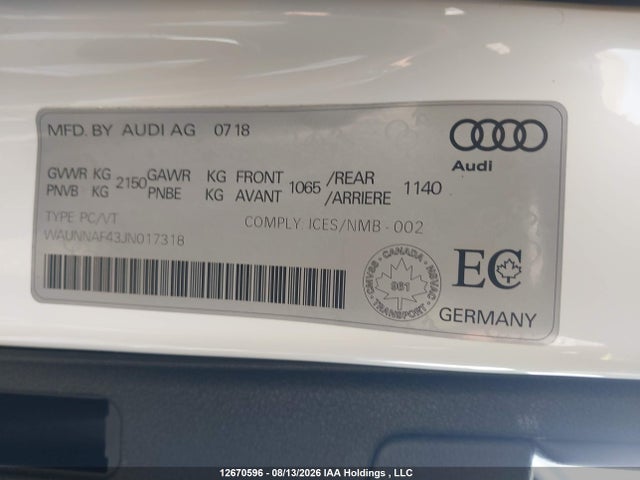 صورة 9 لـ 2018 AUDI A4 PREMIUM