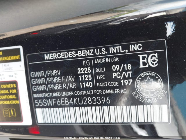 2019 Mercedes-BENZ AMG C 43 4MATIC — фото 9