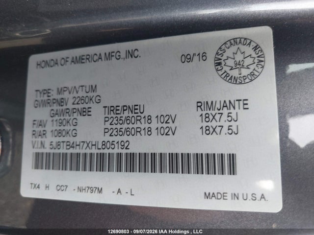 صورة 9 لـ 2017 Acura RDX ELITE