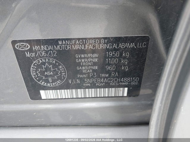 2012 Hyundai SONATA GL 缩略图 18