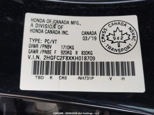 صورة 9 لـ 2019 Honda CIVIC SPORT