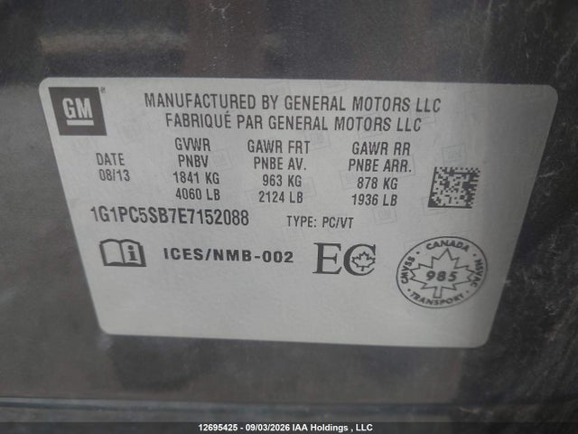 2014 Chevrolet CRUZE 1LT AUTO 照片 9