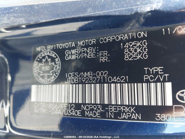 2007 Toyota YARIS 照片 9