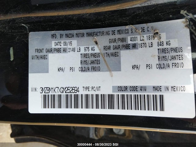 Mazda 3 SPORT 2016 3MZBM1K7XGM252694 Image 9
