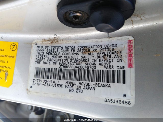 JTHBF30G420046700 Lexus ES 300